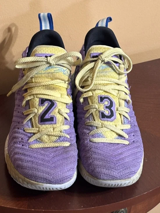Nike LeBron 23 Purple Yellow Sneakers Size 8 - Picture 1 of 11